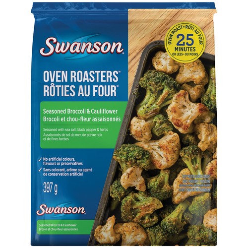 Swanson Frozen Seasoned Broccoli & Cauliflower 397 g