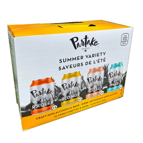 Partake Brewing Beer Non-Alcoholic Summer Variety 12 x 355 ml (cans)