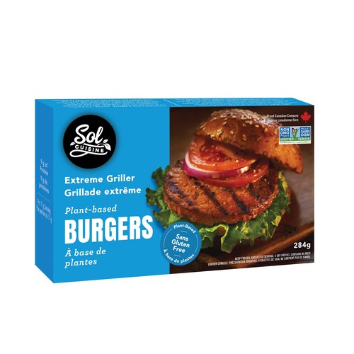 Sol Cuisine Vegan Frozen Burger Extreme Griller 284 g