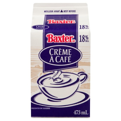 Baxter 18% Coffee Cream 473 ml
