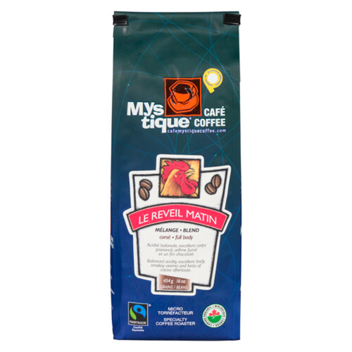 Mystique Organic Whole Bean Coffee Le Reveil Matin 454 g