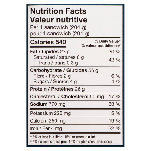 CRAVE Frozen Open-Faced Sandwich Turkey & Bacon Ranch Melt 210 g 