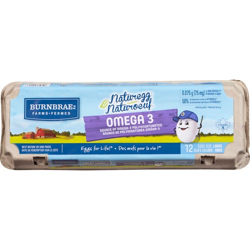 Burnbrae Farms Naturegg Omega 3 Eggs Large 12 Count