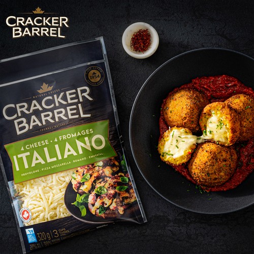 Cracker Barrel Shredded Cheese 4 Cheese Italiano 320 g