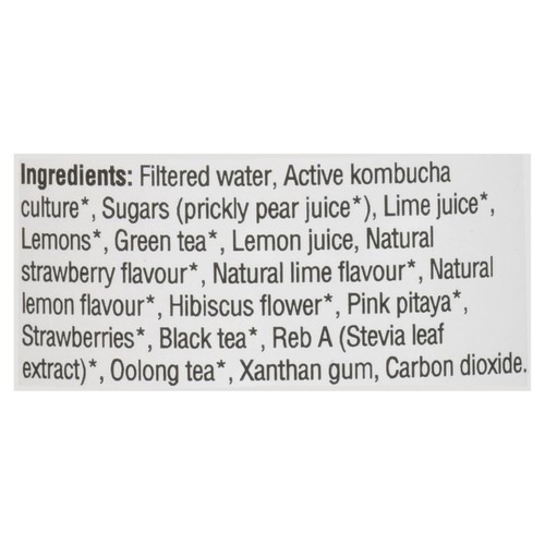 Rise Organic Kombucha Zero Sugar Strawberry & Lemon 414 ml (bottle)