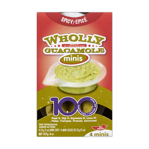 Wholly Guacamole Spicy Minis 4 x 57 g