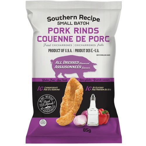Southern Recipe Small Batch Pork Rinds All Dressed Flavor 85 g