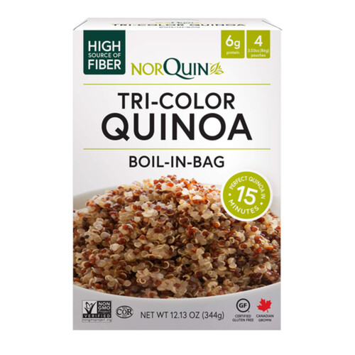 NorQuin Gluten-Free Tri-Color Quinoa Boil-In-Bag 344 g