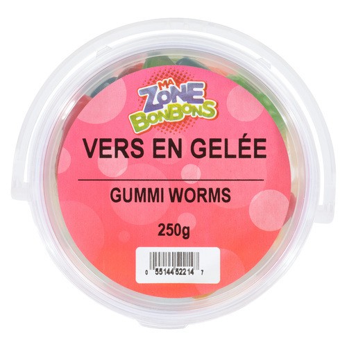 Johnvince Foods Candy Wiggly Gummi Wormies 250 g
