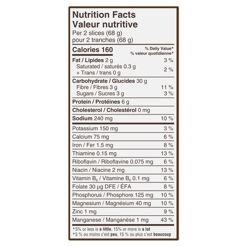 Dempster's Ben's Whole Wheat Thin Sandwich Bread 675 g