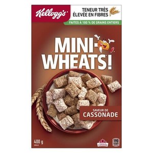 Kellogg's Mini-Wheats Céréales à la saveur de cassonade 400 g