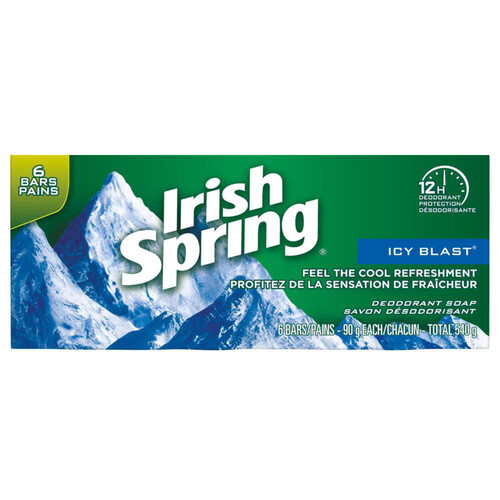 Irish Spring Bar Soap Icy Blast 6 Pack 540 g
