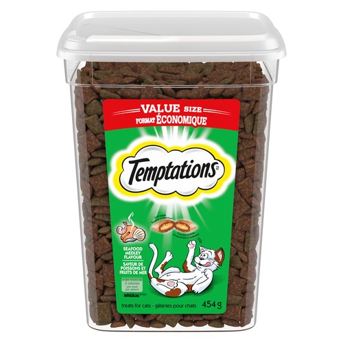 Temptations Cat Treats Seafood Medley Flavour Tub 454 g
