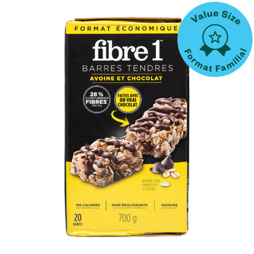 Fibre One Chewy Bars Oats & Chocolate 20 x 35 g