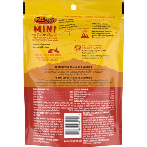 Zuke's Mini Naturals Dog Treats Tender Bites Chicken Recipe 170 g