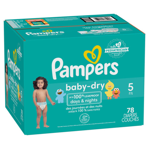 Pampers Baby Dry Diapers Size 5 78 Count