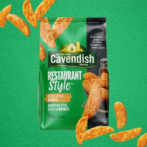 Cavendish Farms Frozen Wedges Restaurant Style Kettle-Style 750 g
