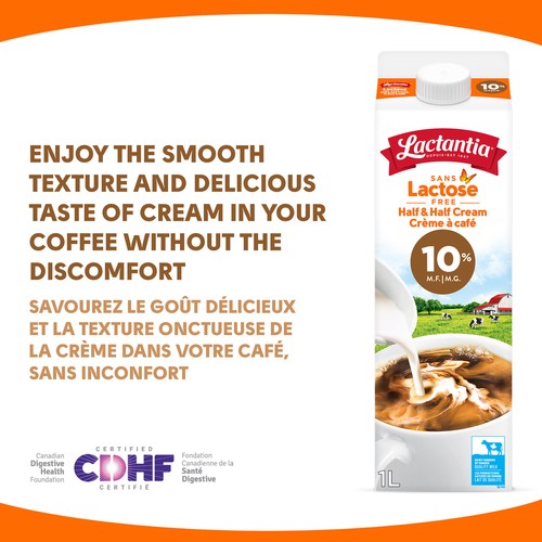 Lactantia Lactose-Free 10% Cream Half & Half 1 L