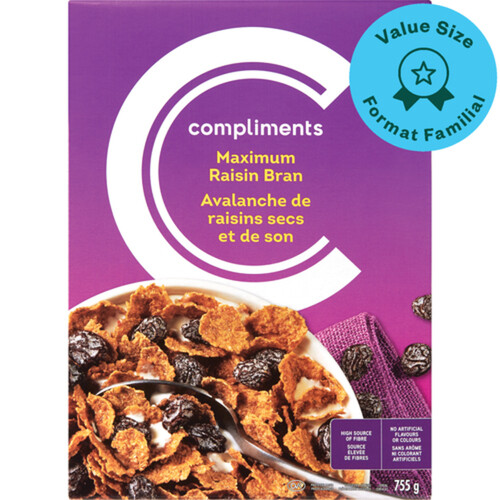 Compliments Cereal Maximum Raisin Bran 755 g