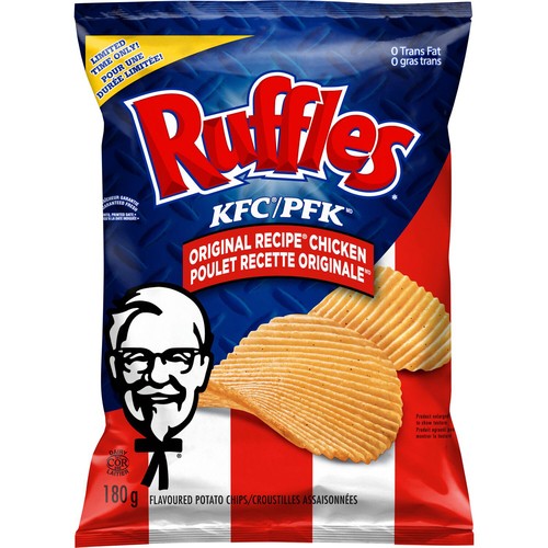 Ruffles KFC Potato Chips Original Recipe Chicken Flavoured 180 g