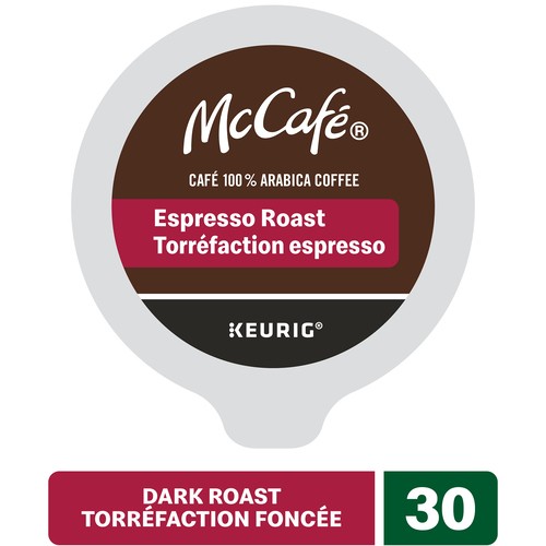 McCafé 100% Arabica Coffee Pods Espresso Roast Dark Roast 30 K-Cups 323 g