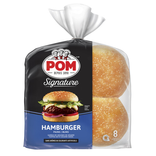 POM Ultra Soft Hamburger Buns Sesame Seeds 8 Count