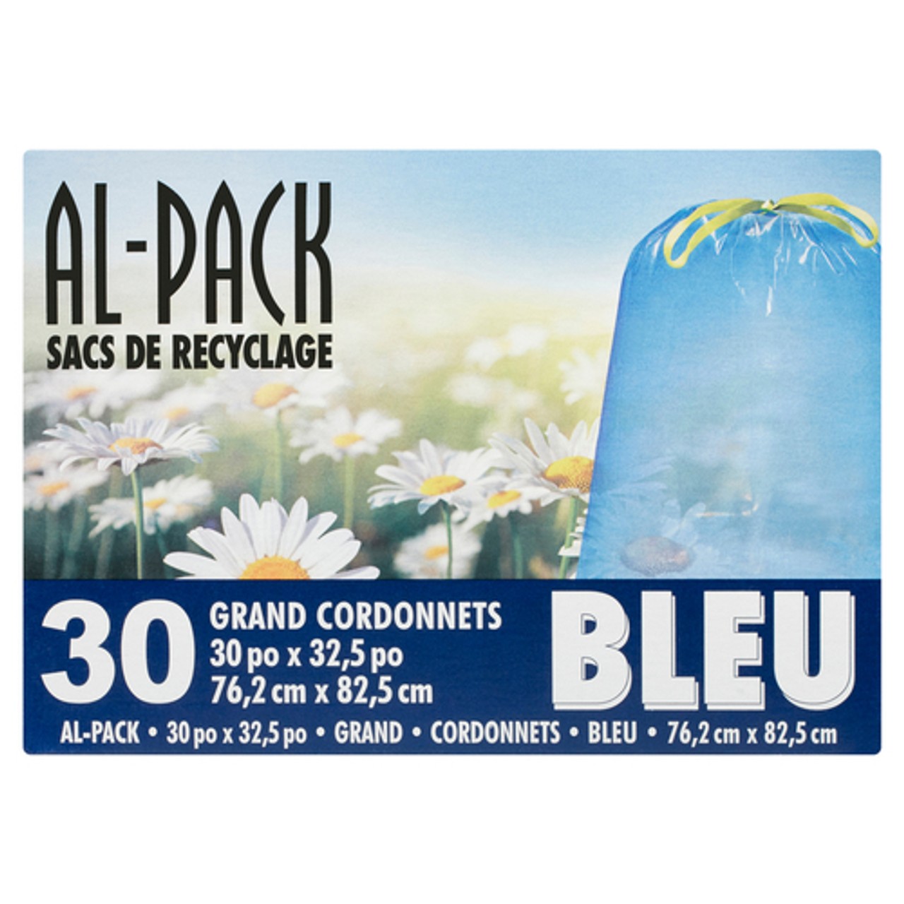Al-Pack Recycling Bag With Drawstring Blue Large 30 Bags - Voilà Online ...