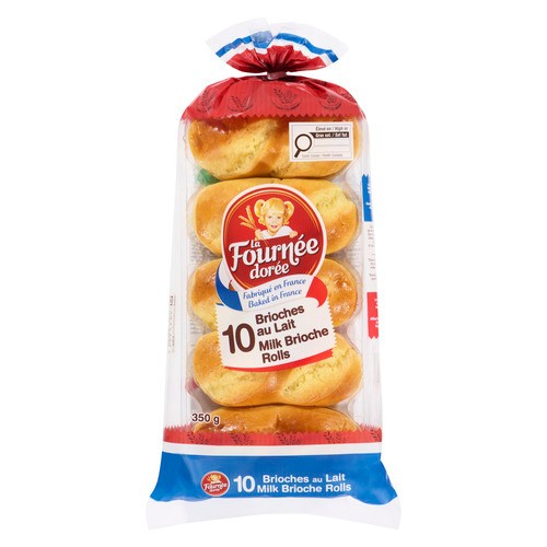 Fournée Dorée Rolls Milk Brioche 10 Pack 350 g (frozen)