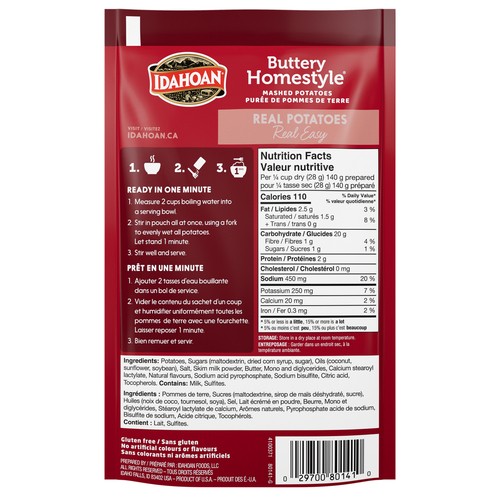 Idahoan Mashed Potatoes Buttery Homestyle 113 g