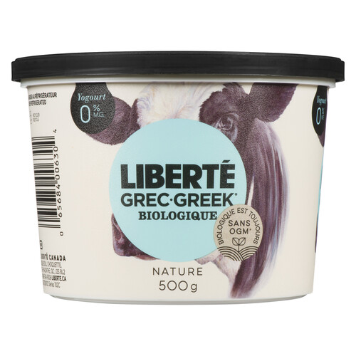 Liberté Organic Palin 0% Greek Yogurt 500 g