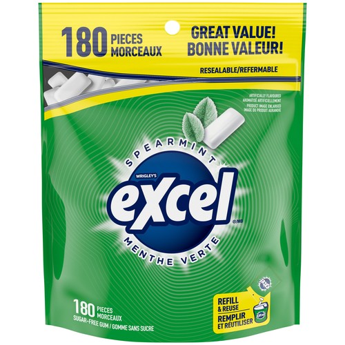 Excel Sugar Free Chewing Gum Spearmint 180 Pieces