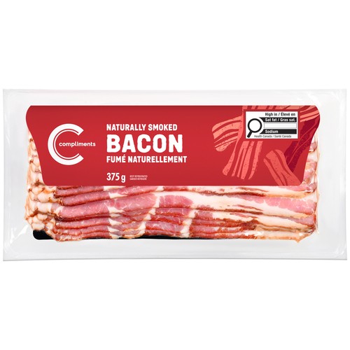 Compliments Bacon Naturally Smoked 375 g