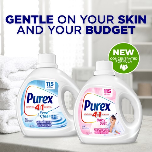 Purex Free & Clear Liquid Laundry Detergent 3.85 L