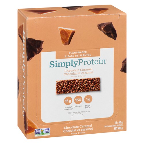 Simply Protein Plant-Based Protein Bar Chocolate Caramel 12 x 40 g