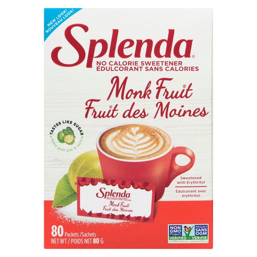 Splenda No Calorie Sweetener Monk Fruit 80 Packets 80 g