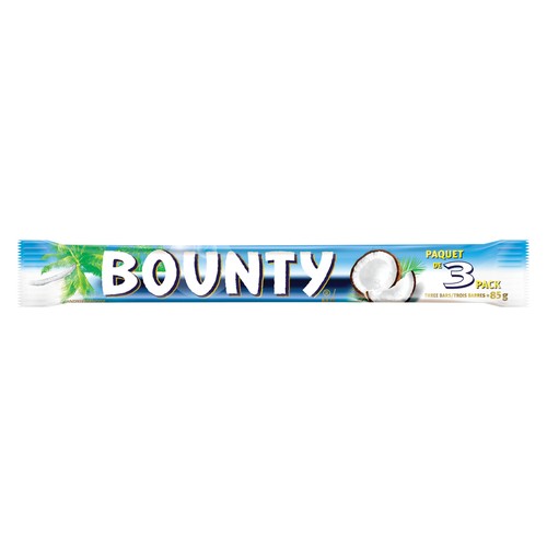 Bounty Milk Chocolate Bars Coconut 3 Piece King Size Bars 85 g