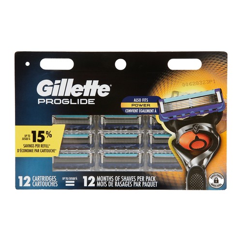 Gillette Proglide Razor Blade Refill 12 Cartridges 