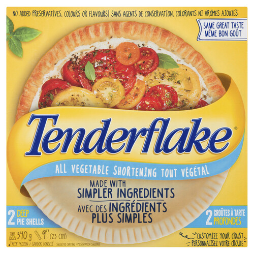 Tenderflake Deep Dish All Vegetable Pie Shells 2 9-inch Shells 340 g (frozen)