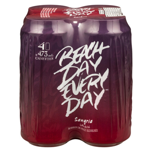 Beach Day Everyday Beer 5.4% Alcohol Sangria 4 x 473 ml (cans)