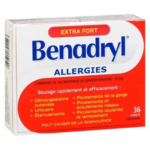 Benadryl Extra Strength Allergy Medication 36 EA