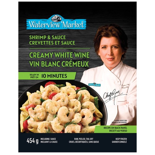 Waterview Market Frozen Shrimp & Sauce Creamy White Wine 454 g