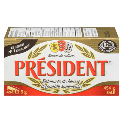 President Cultured Butter Stick Salted 454 g