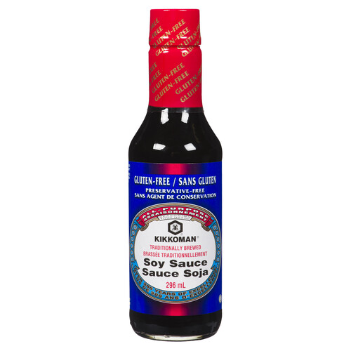 Kikkoman Gluten-Free Preservative-Free Soy Sauce 296 ml