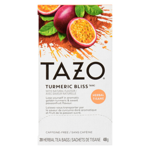 Tazo Herbal Tea Turmeric Bliss 20 Tea Bags 