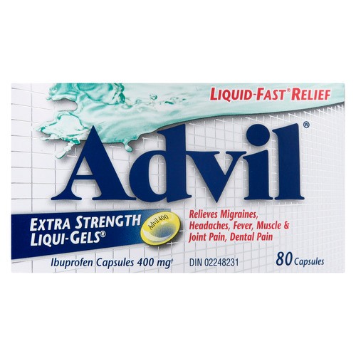 Advil Liqui-Gels Ibuprofen Capsules 400 mg Extra Strength 80 Count