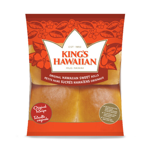 King's Hawaiian Rolls Original Hawaiian Sweet 4 x 28.25 g (frozen)