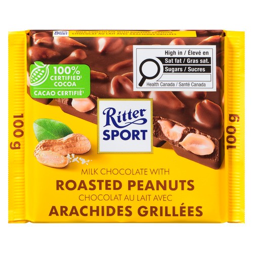 Ritter Sport Milk Chocolate With Roasted Peanuts 100 g
