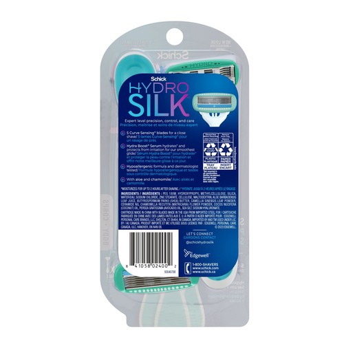 Schick Hydro Silk Women's Disposable Razors Sensitive Care 3 Pack