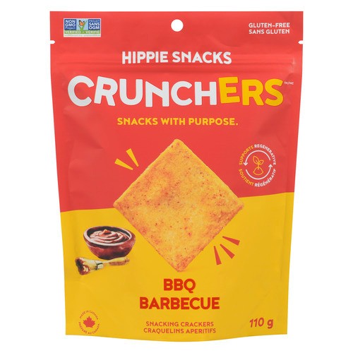 Hippie Snacks Crunchers Snacking Crackers BBQ 110 g