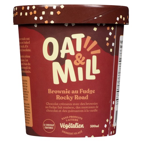 Oat & Mill Vegan Frozen Dessert Rocky Road Fudge Brownie 500 ml